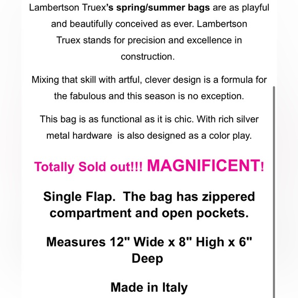 Lambertson Truex Shoulder Bag Purse - Picture 8 of 8